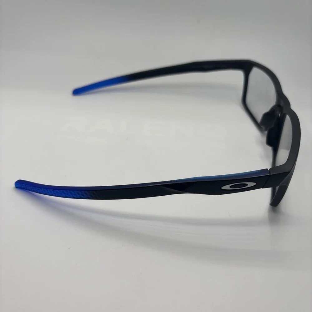 Oakley Hex Jector OX8032-1057 Satin Black/Blue Eyeglasses Frame 57-17-141 #C428